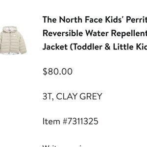 The North Face Kids' Clay Grey Puffer Jacket